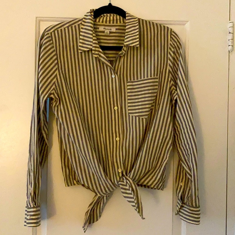 Madewell tie front button down
